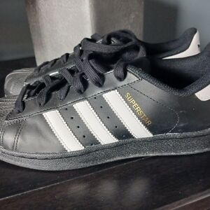 Adidas Superstar Black and White Sneakers